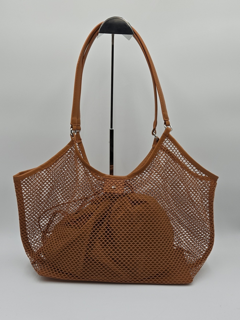 Brown NET HOBO BAG